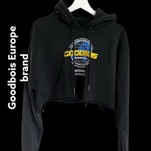 Black‎  crop hoodie women